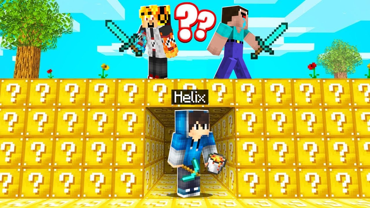 Minecraft Manhunt, ale Celý Svět je z LUCKY BLOCKŮ...