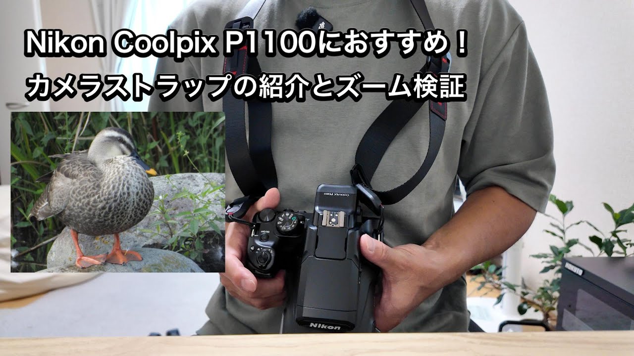 【Nikon Coolpix P1100】おすすめのカメラストラップと3,000mmズーム検証