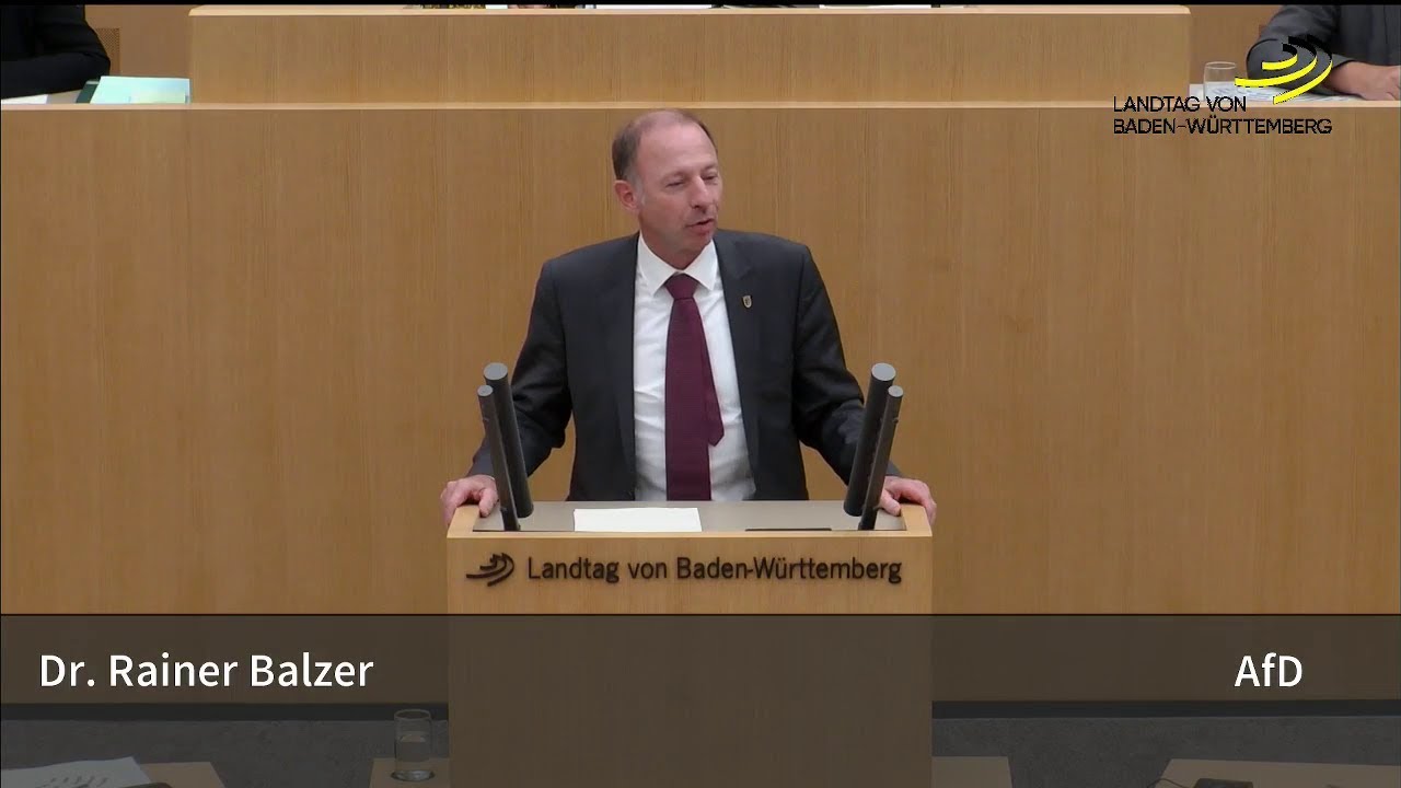 AfD - Dr. Rainer Balzer:" FDP und Grüne bedienen sich der gleichen Rhetorik"