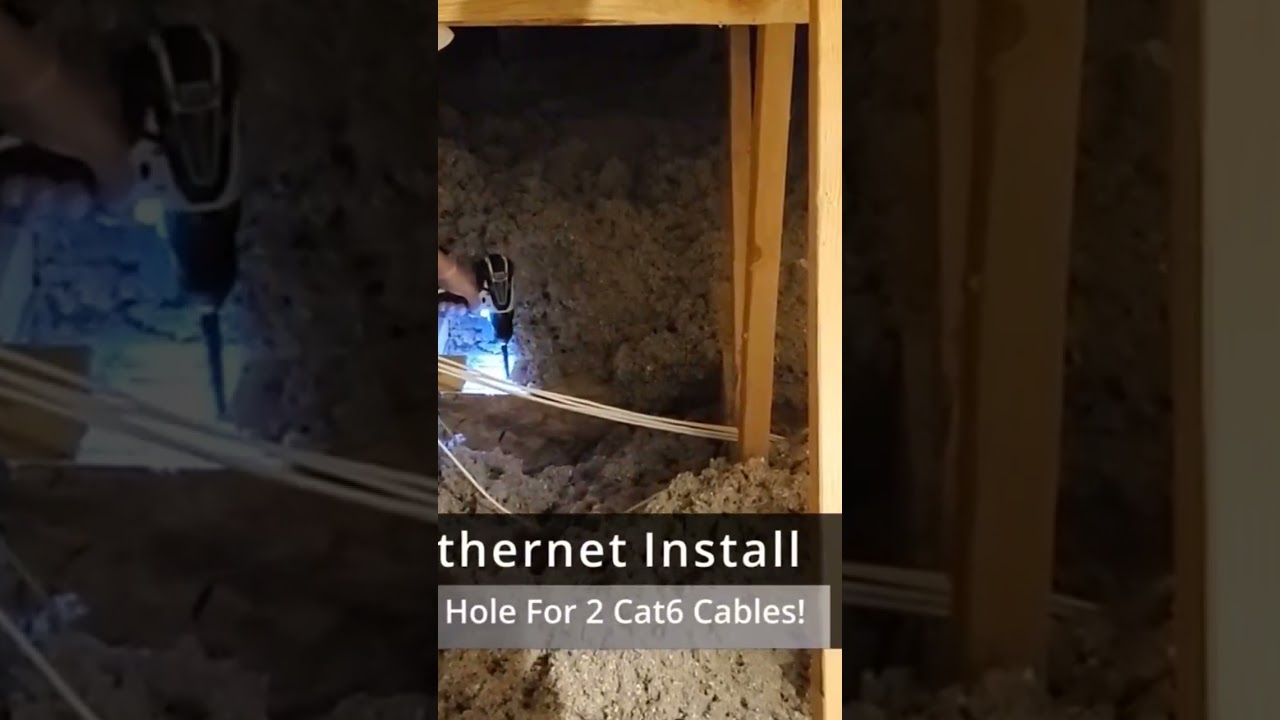 Cat 6 Wire Drop Preparation - Working In The Attic!