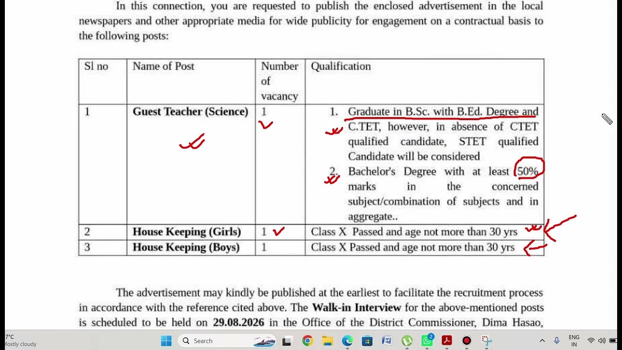 CLASS X PASS CAN APPLY FOR JOB AT DIMA HASAO, ASSAM - DATED 08/28/2026, DC OFFICE HAFLONG