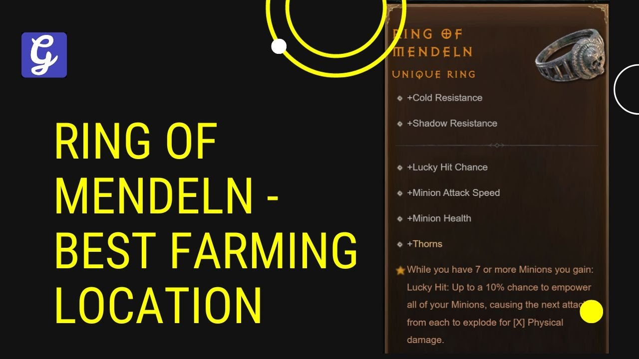 How to Get Ring of Mendeln - Best Farming Location - Diablo 4