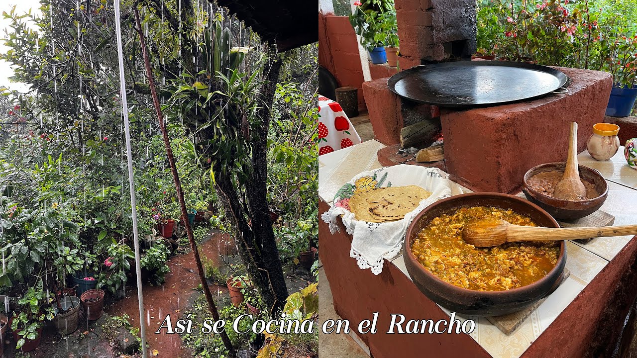 Cayó Un Aguacero y Preparé un Almuerzo Sencillo Bien Ranchero Así Como Nos Gusta En El Rancho