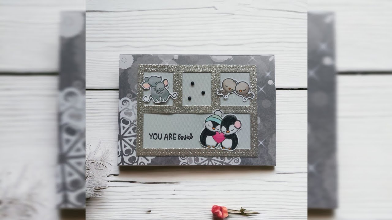 Süße Karte gestalten | Fuzzy Hugs | GONIS |Tutorial | Cardmaking