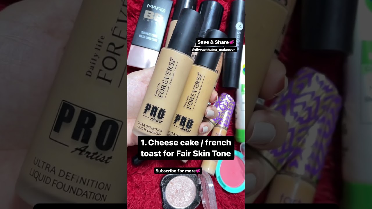 3 shades of Forever 52 pro Artist foundation #shorts #makeupshorts