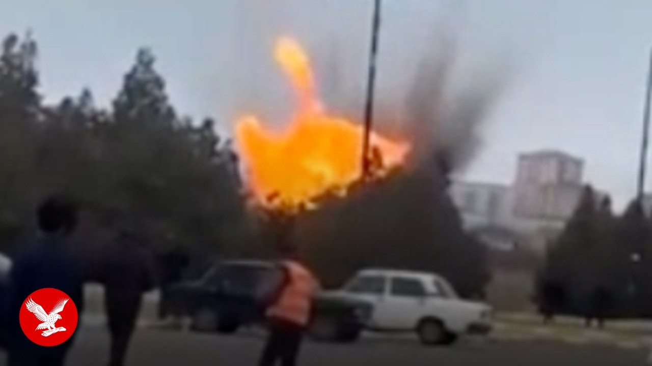 Iranian drone strikes Azerbaijan airport triggering huge explosion