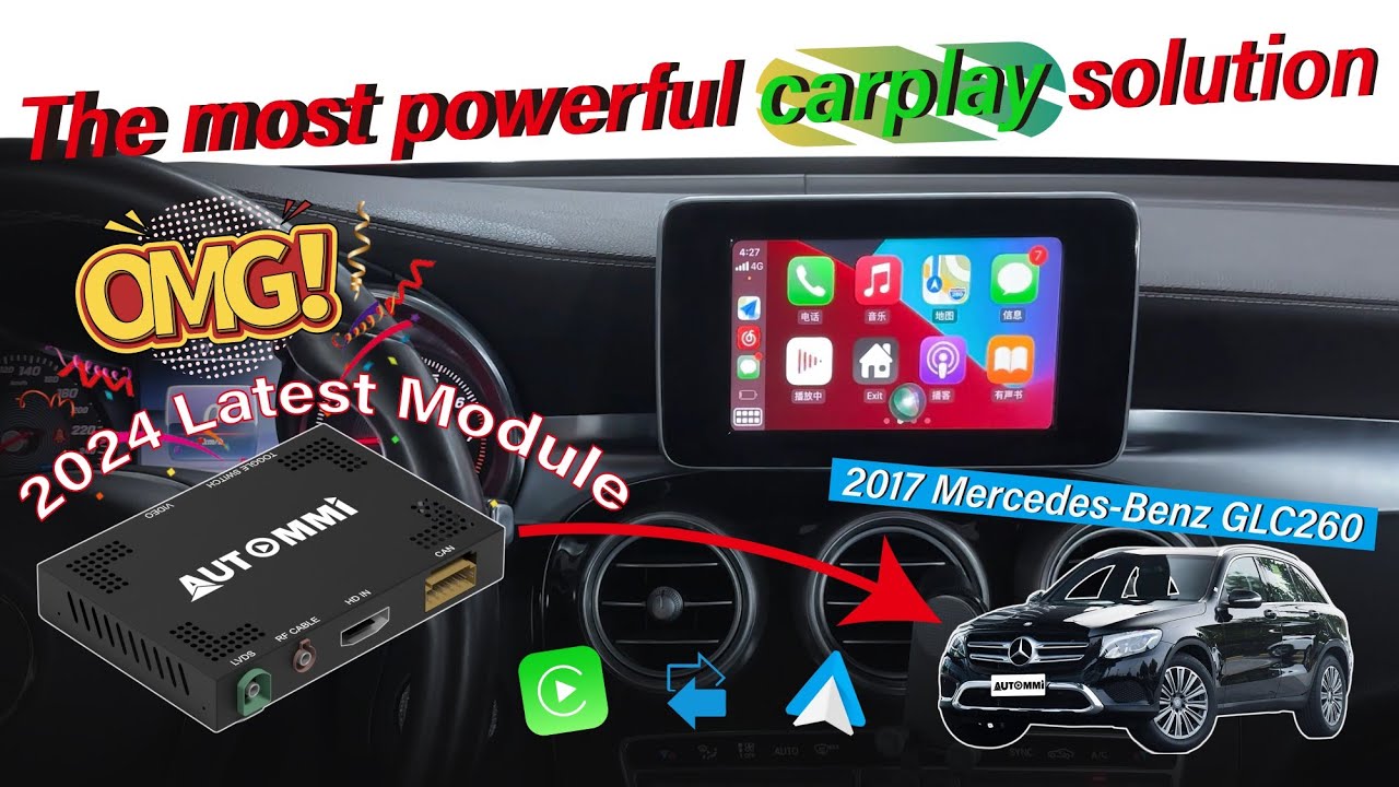 How to Install Mercedes Benz GLC/C W205 NTG5 Wireless Apple CarPlay Android Auto Retrofit AutoMMI