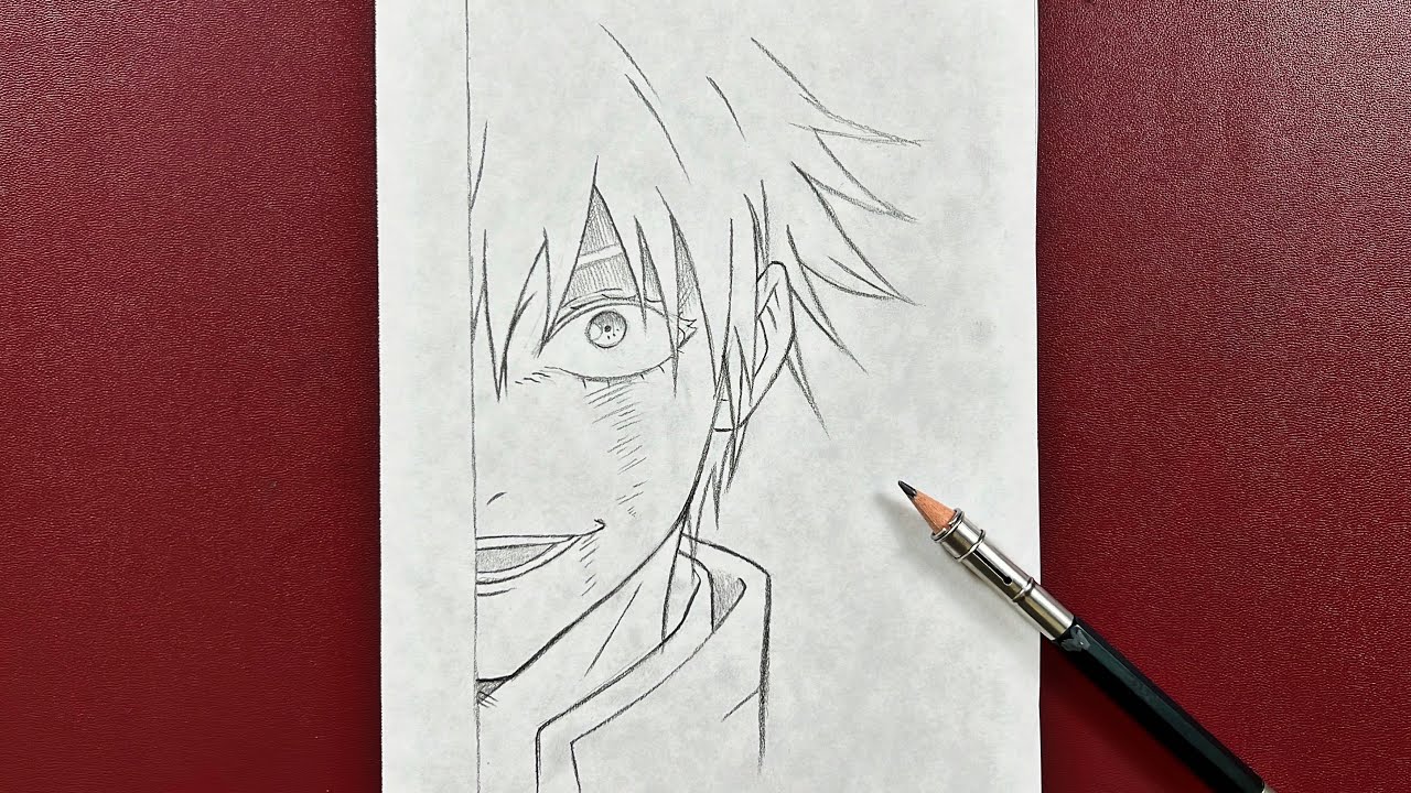 How to draw gojo satoru step-by-step | Easy anime drawing tutorial
