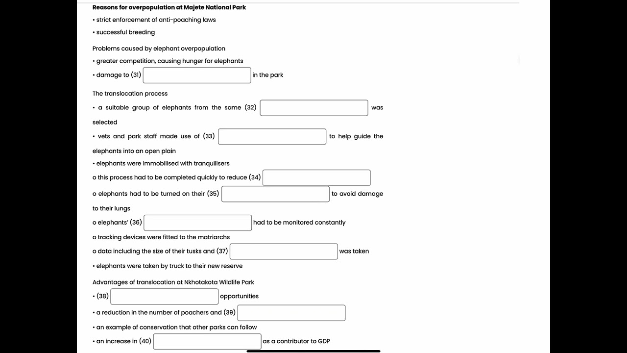 Listening part four (Elephant translocation)@ieltslisteningpro.24
