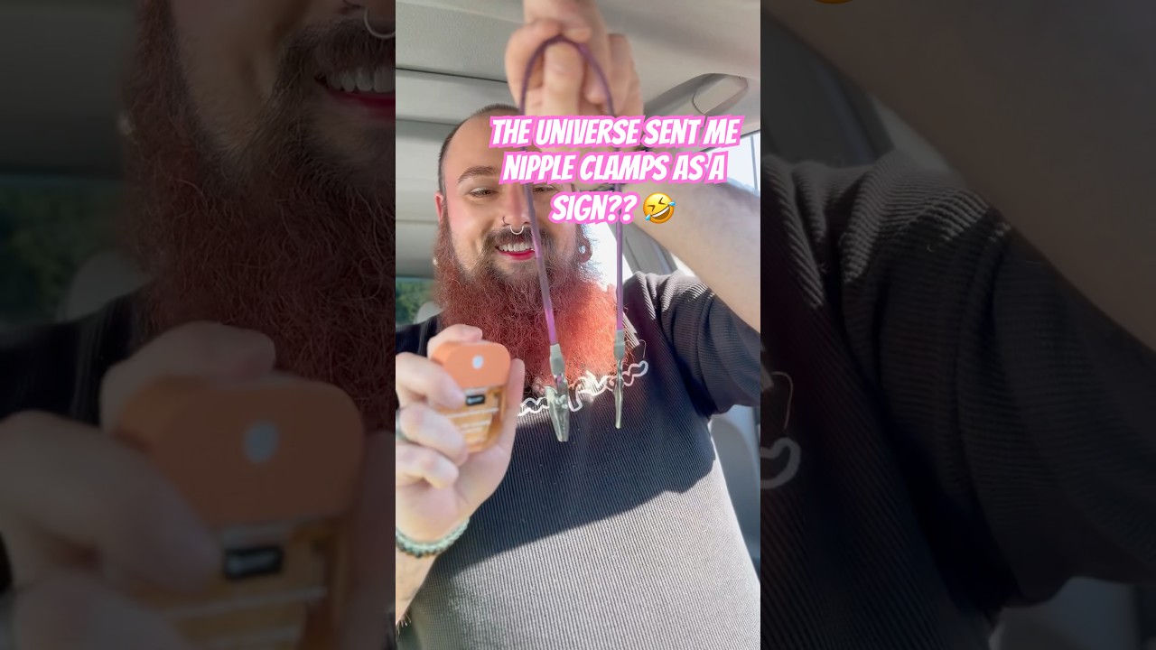 The universe sent me nipple clamps as a sign 🫣🤣 #universe #manifestation #funny #queer #makeup