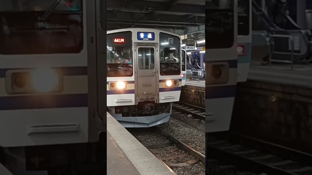 211系横須賀色441M長野行き松本駅3番線から発車