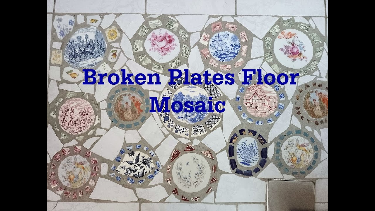 Broken Plates Floor Mosaic | Work in Progress