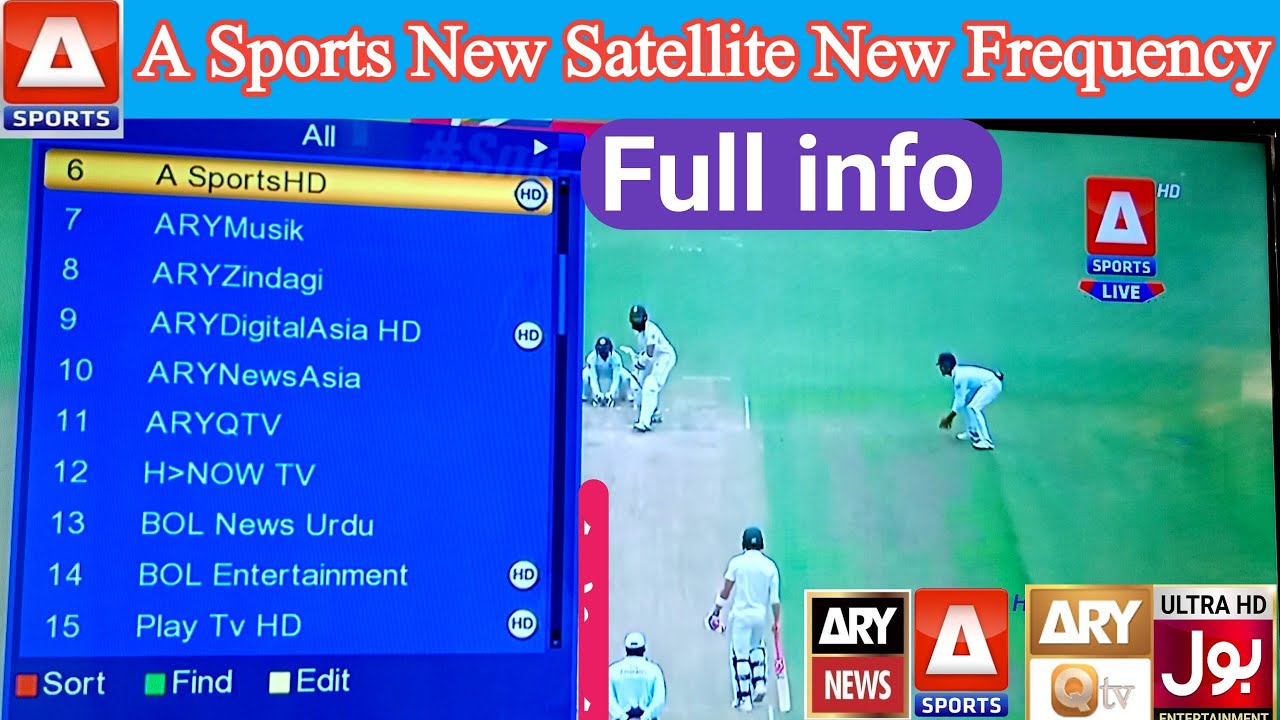 A Sports frequency Apstar 2025|| How to add frequency in satellite Receiver