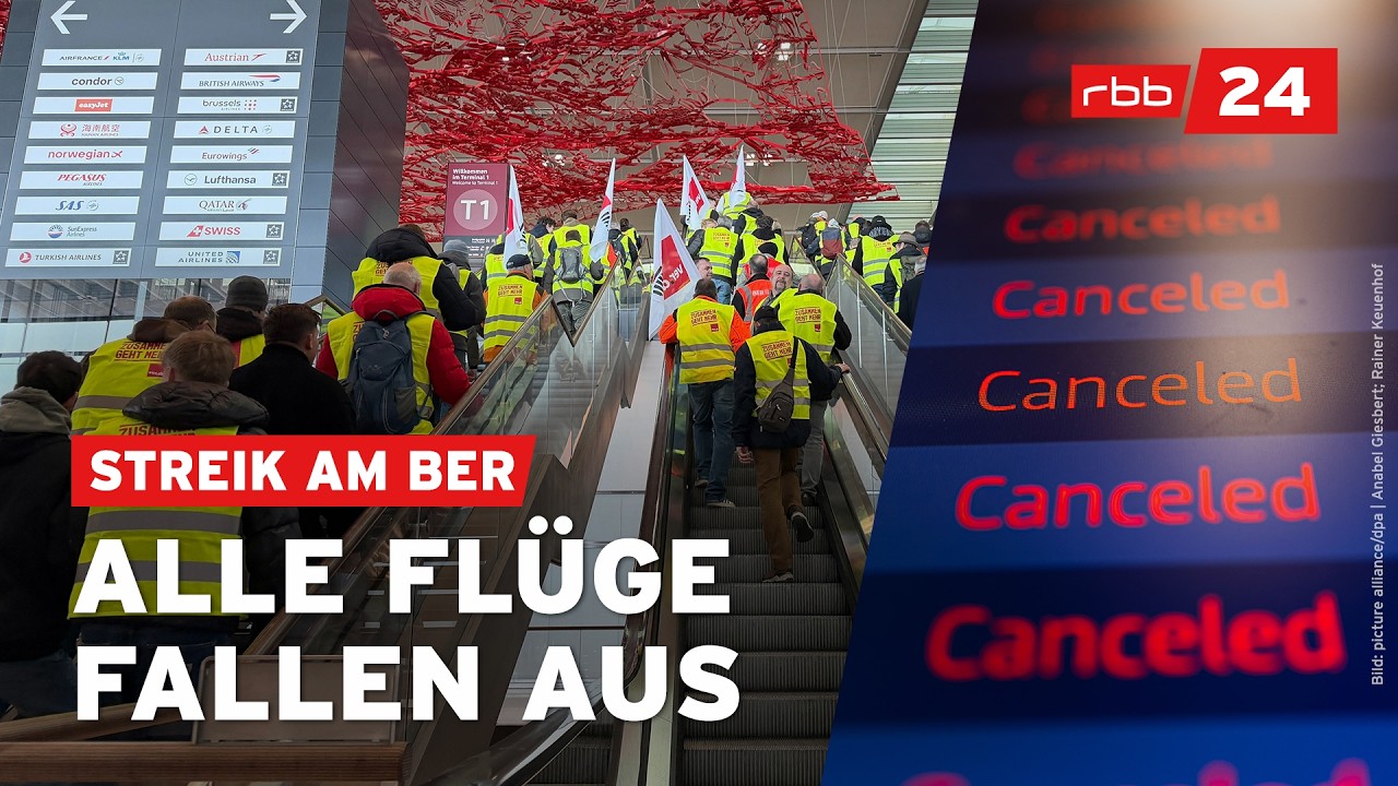 Warnstreik sorgt für kompletten Stillstand am BER