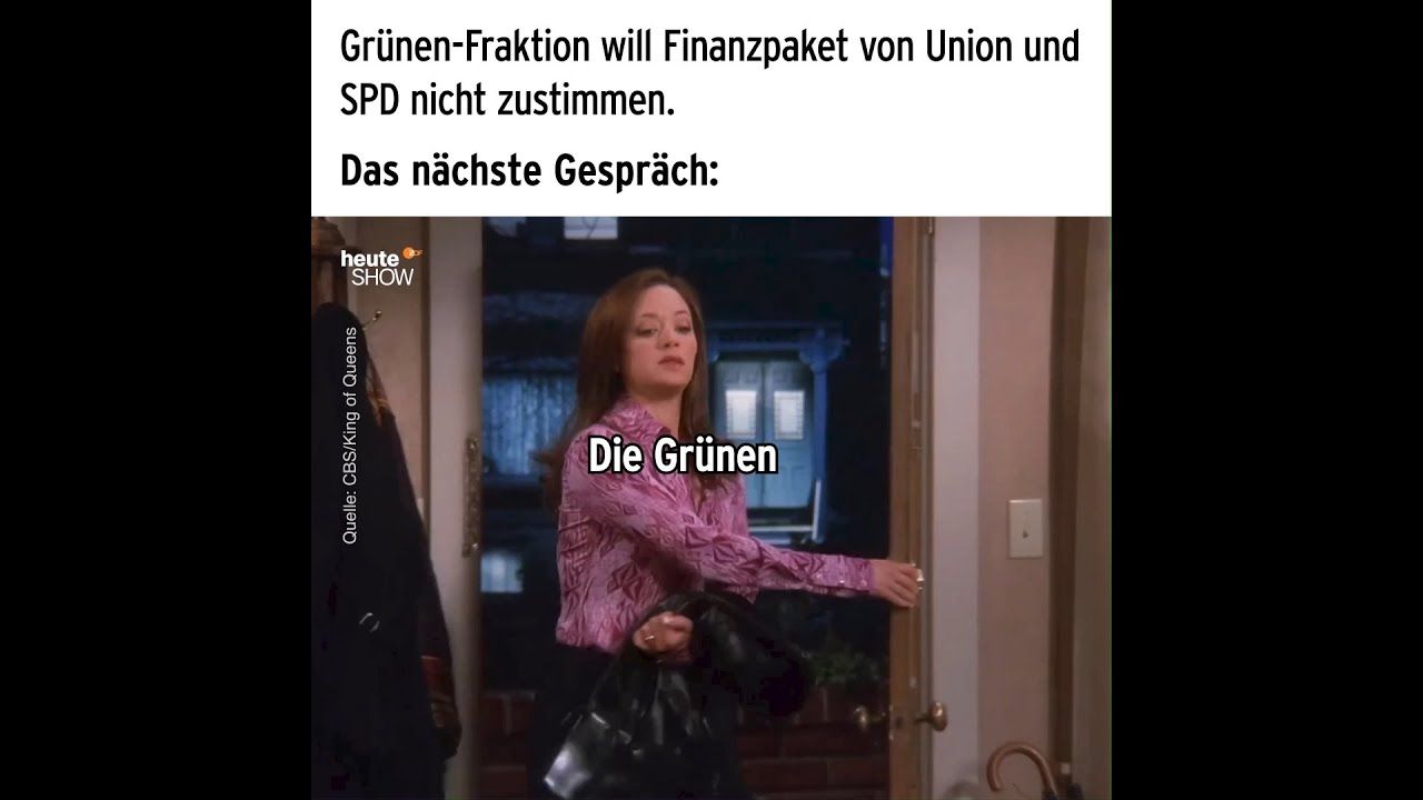 Gr&uuml;nen-Fraktion will Finanzpaket von Union und SPD nicht zustimmen | heute-show #shorts