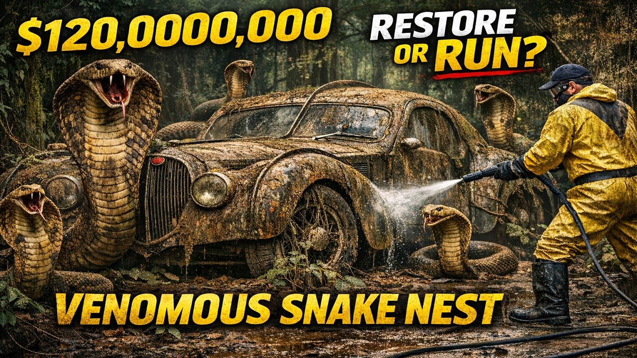 Restoring $120,000,000 Bugatti Type 57SC Atlantic Infested with 40 King Cobras