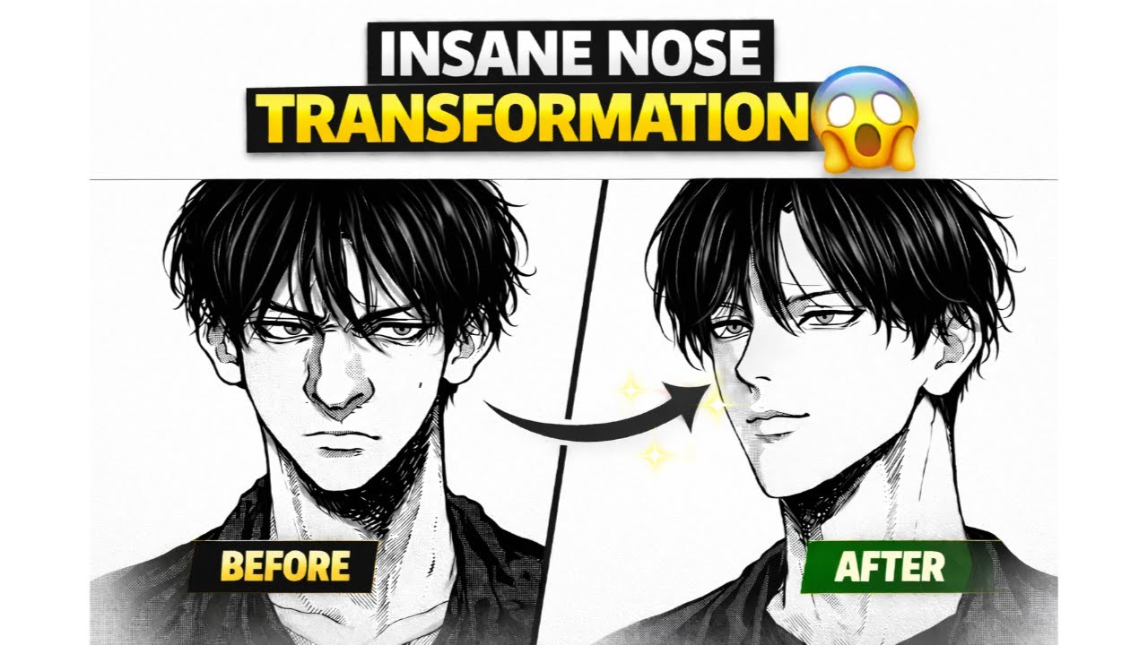 Insane Nose Transformation 😱 | Nose Exercises That Actually Work #noseexercises #faceyoga #nose