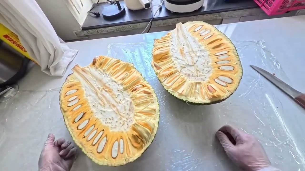 Jackfruit Cutting Like a Pro &ndash; Mesmerizing Tropical Fruit Prep | Lush Fruit Cuts