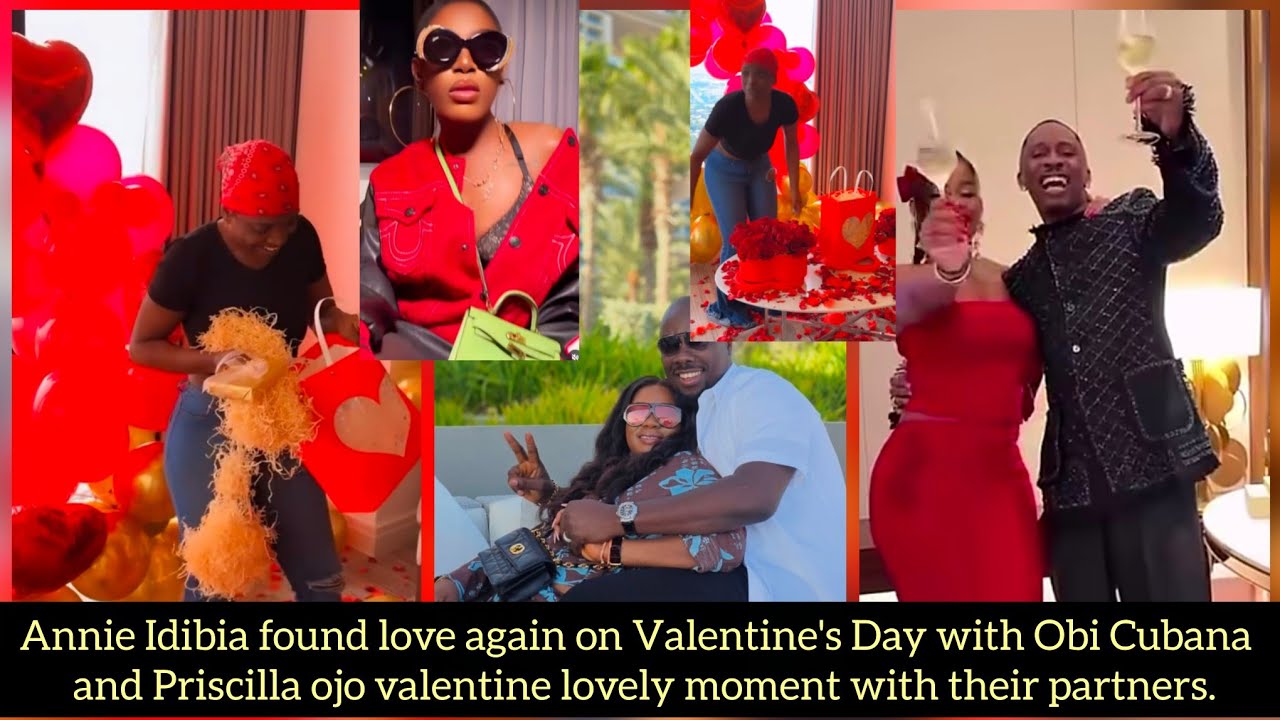 2face Idibia's wife Annie Received Valentine gift from her lover, with Obi Cubana and  Priscilla Ojo