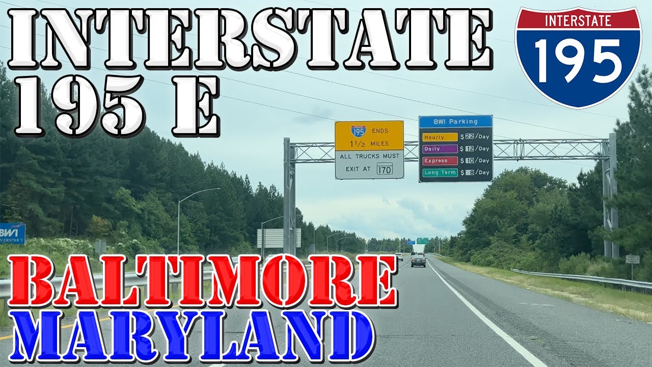 I-195 East - To BWI Airport - Baltimore - Maryland - 4K Highway Drive