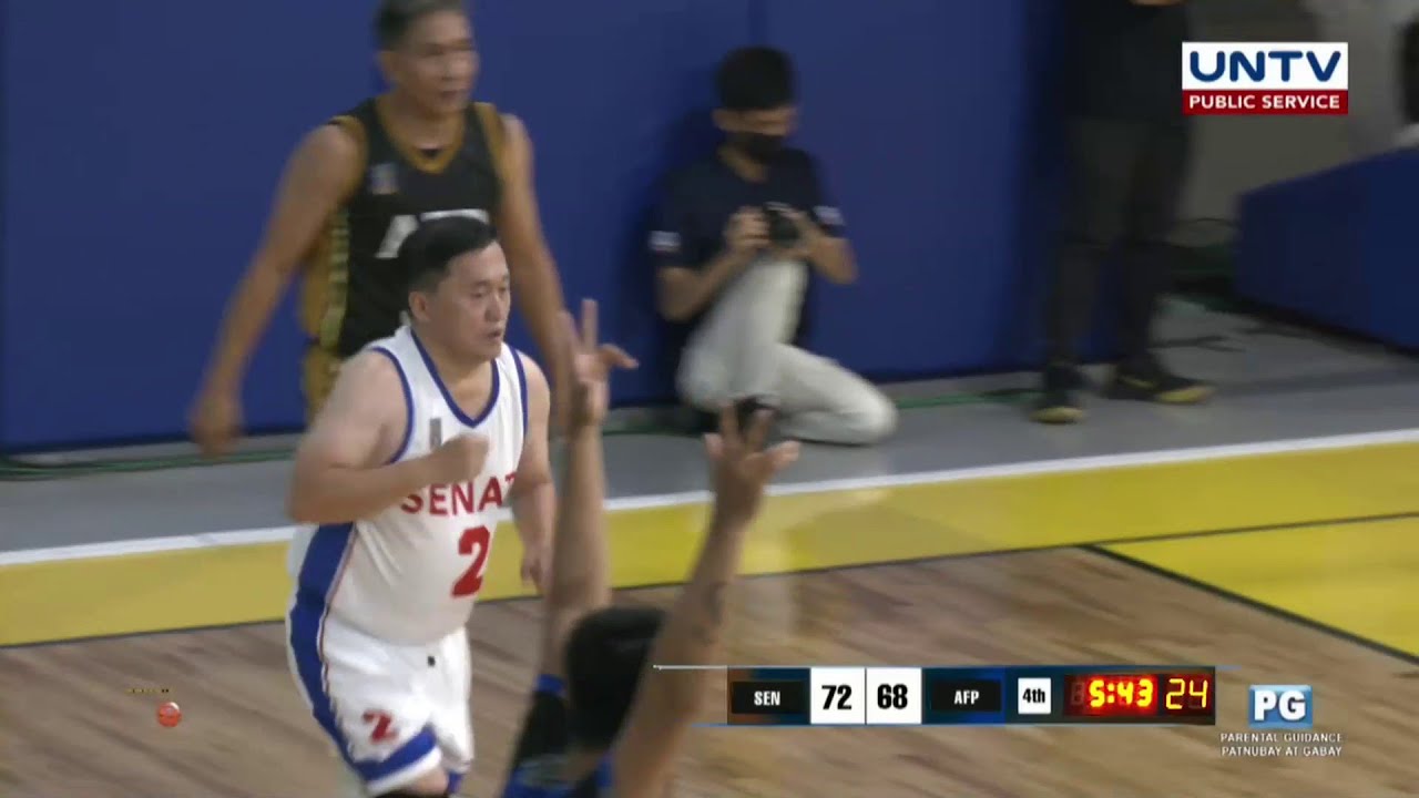Senator Bong Go drills the basket with another big three!