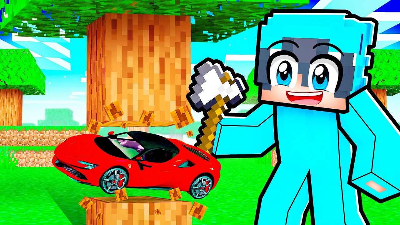 Kırdığım Her Bloktan Araba Çıkıyor - Minecraft