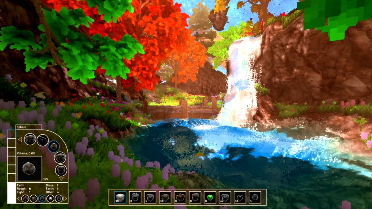 Voxel Water Physics - Waterfalls, Rivers and Tunnels