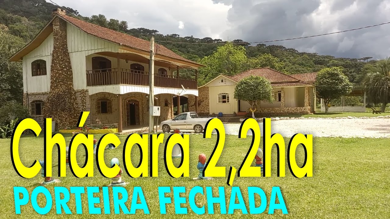 CHÁCARA 2,2ha | PORTEIRA FECHADA | 2 CASAS | RIO E CACHOEIRA | BOCAIÚVA DO SUL-PR
