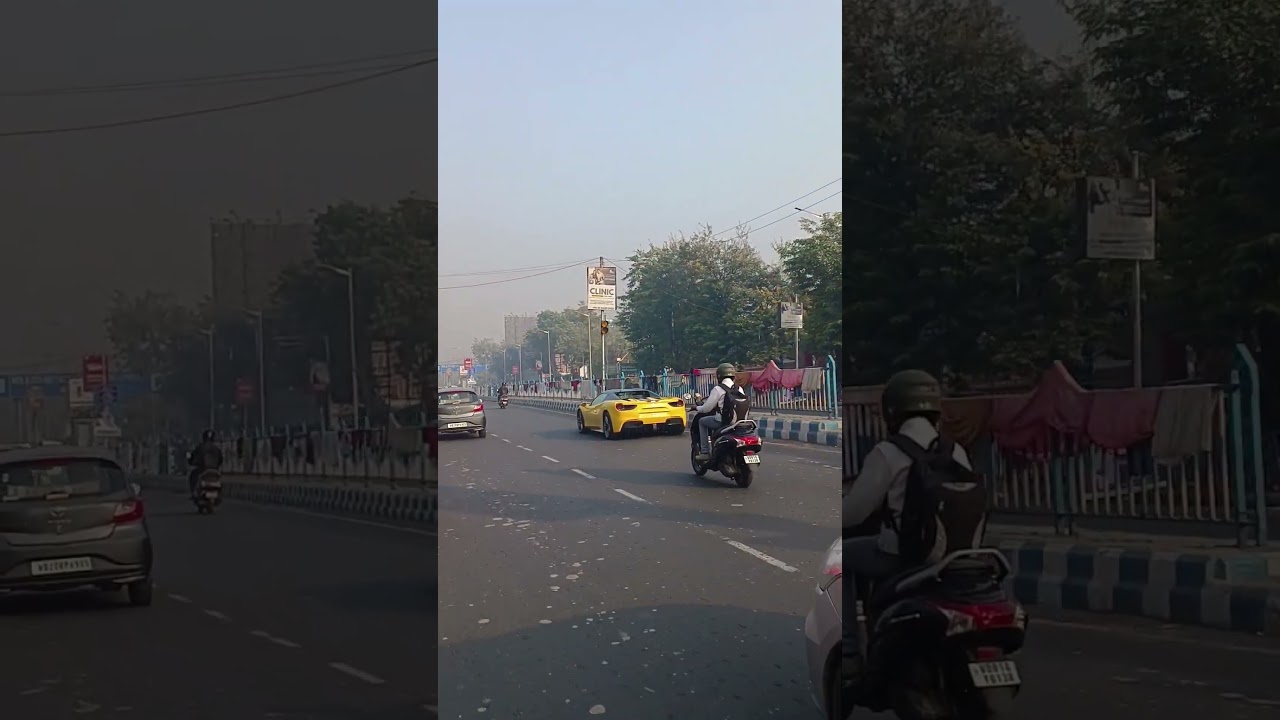 Ferrari in Em Bypass kolkata. #ferrari  #embypass #kolkata #luxurycars #morning #morningvibes