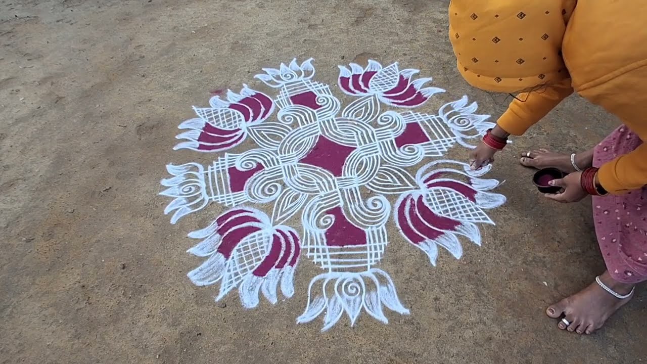 #ఈ ముగ్గు ముక్కోటి రోజు వేశాను # simple #rangoli#simple 