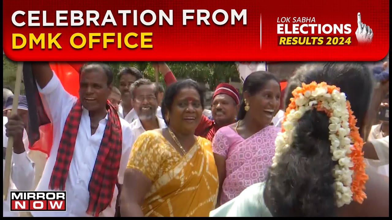 Chennai (Tamil Nadu): Lok Sabha Elections 2024 Counting Day, Celebration Visuals From Dmk Office