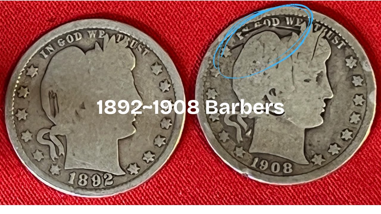 1892 ~ 1908 Barber Quarters, Coins Worth Money, but how Much are They Worth?