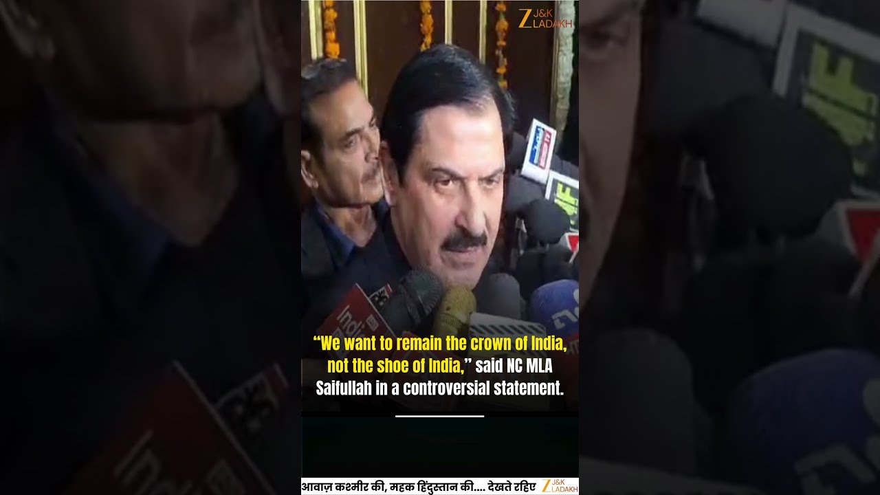 “We want to remain the crown of India, not the shoe of India,” said NC MLA Saifullah