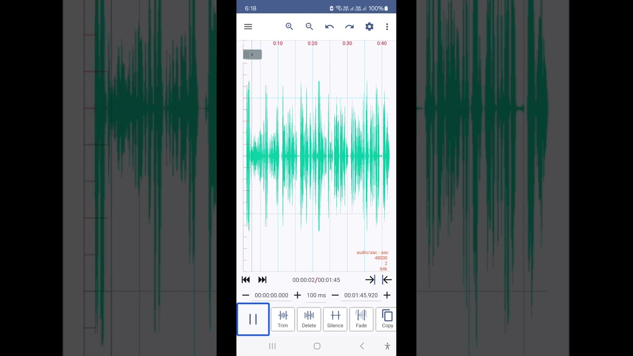 AudioLab fantastic useful feature for blind very easiest way to trim audio using AudioLab