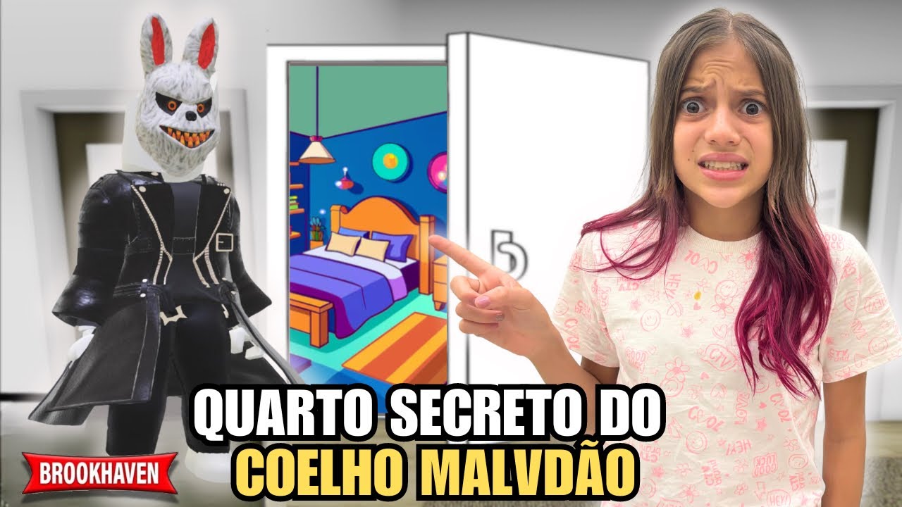 ENCONTRAMOS O QUARTO SECRETO DO COELHO MALVADÃO NO BROOKHAVEN (JÉSSICA SOUSA GAMES)