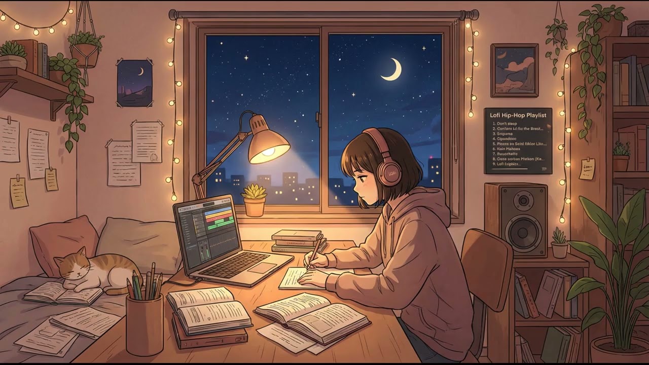Chill Midnight Lofi 🎧 Study & Focus | Relaxing Beats