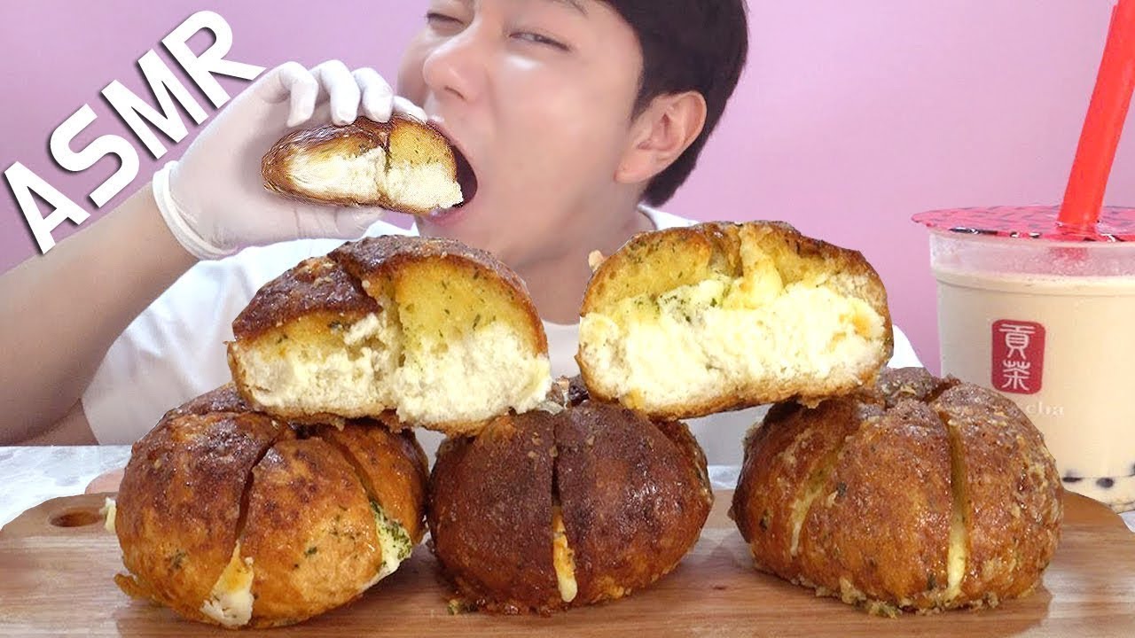 줄서서 먹는 강릉육쪽마늘빵 디저트 먹방 리얼사운드 Dessert Mukbang