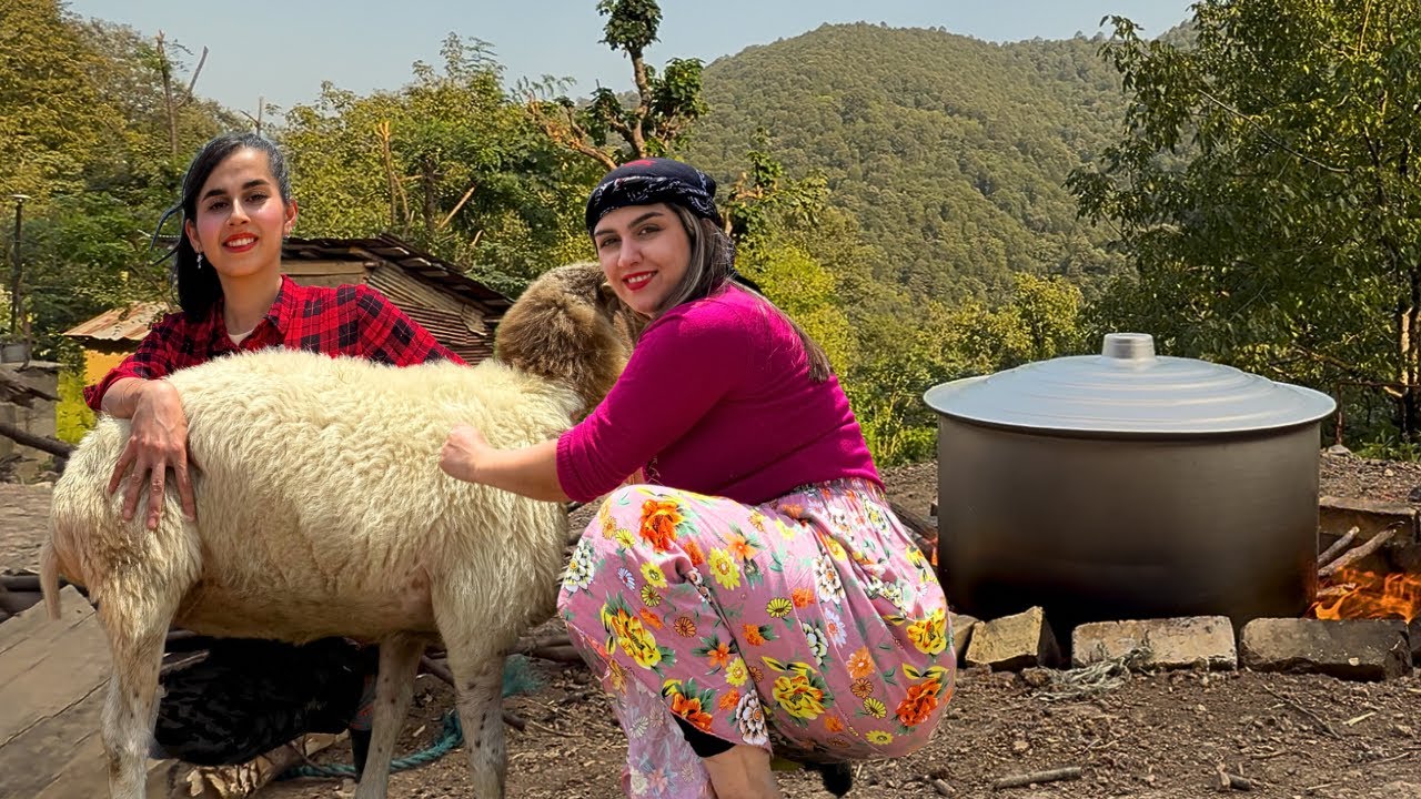 How We Cooked a Juicy Whole Lamb Outside in the Mountains!