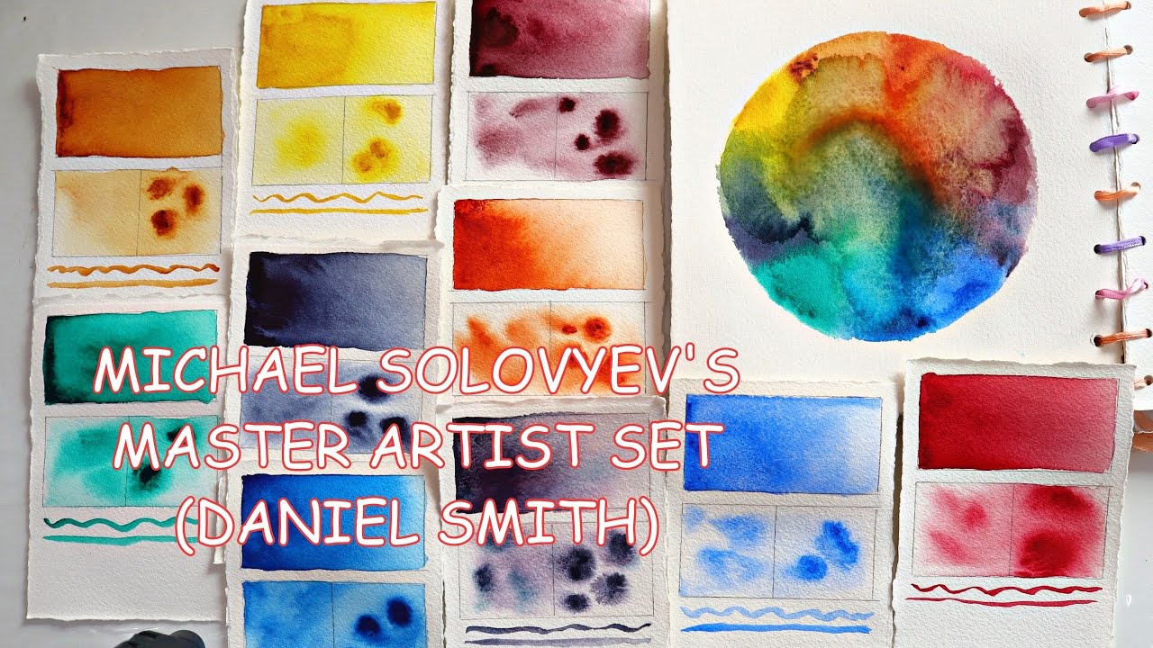Daniel Smith - Michael Solovyev's Master Artist Watercolor Set - Colors Swatch #art #watercolors