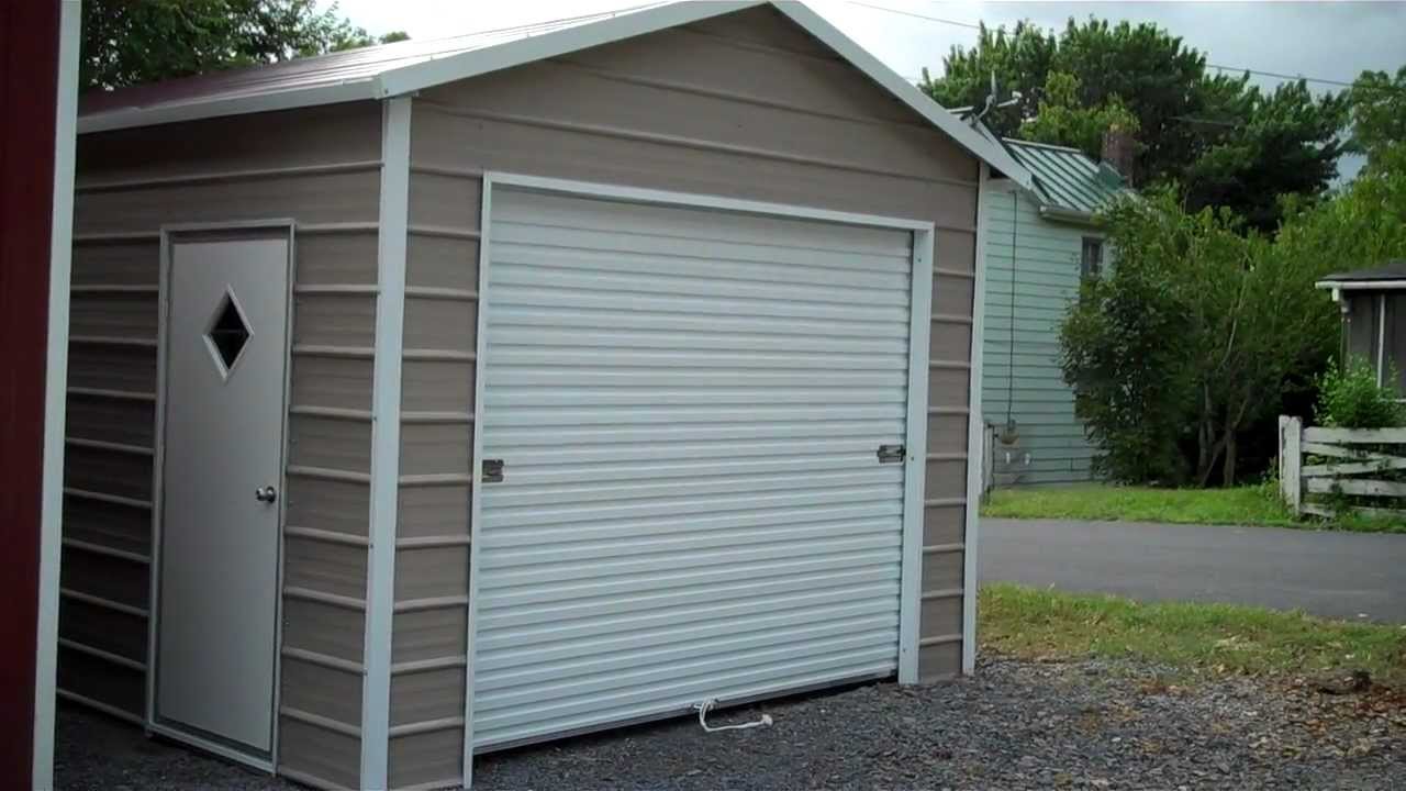 12x25 Boxed Eave Metal Garage at Alan's Factory Outlet