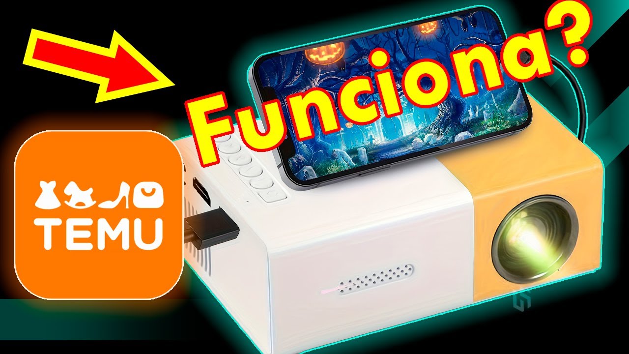 PRUEBO el MINI PROYECTOR BARATO de Temu. (Funciona, pero...)