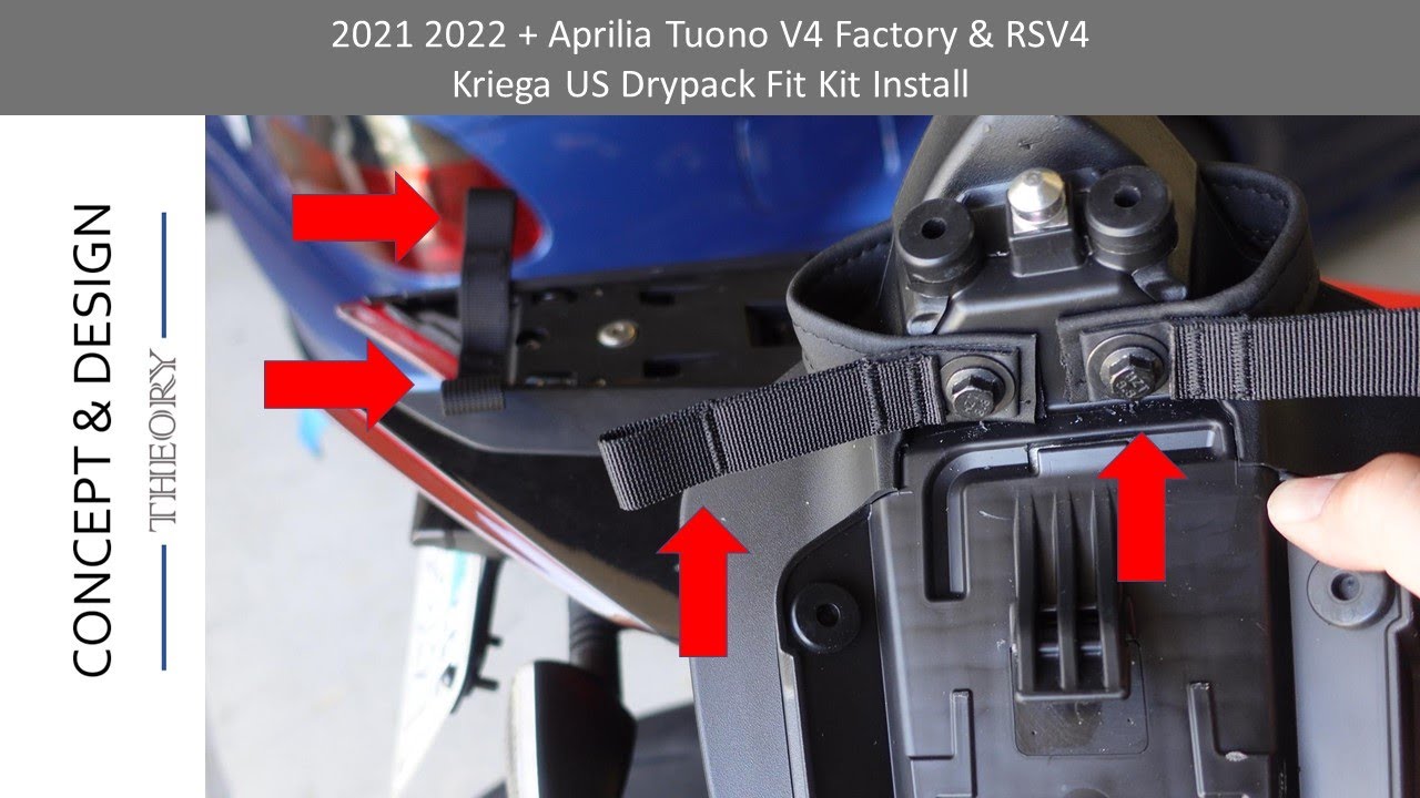 2021 2022 Aprilia Tuono Factory V4 RSV4 Kriega Drypack Fit Kit Install DIY