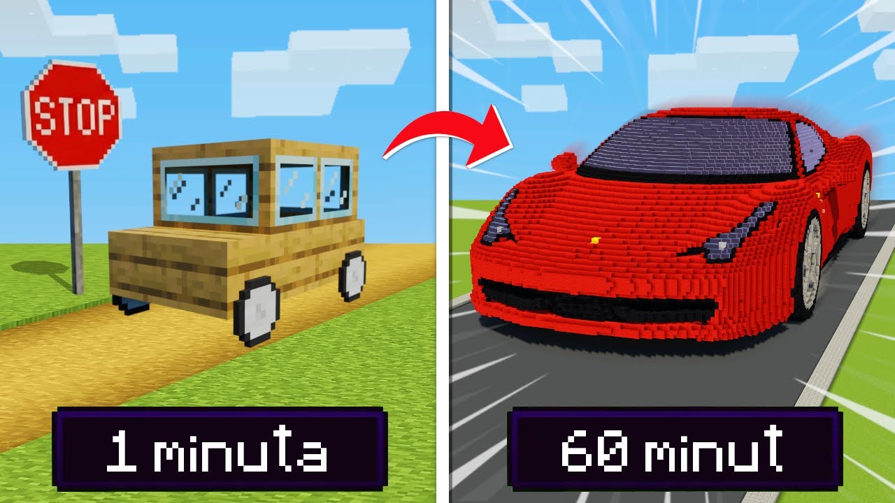 Poprosiłem 10 LOSOWYCH OSÓB aby zbudowali SAMOCHÓD w MINECRAFT!