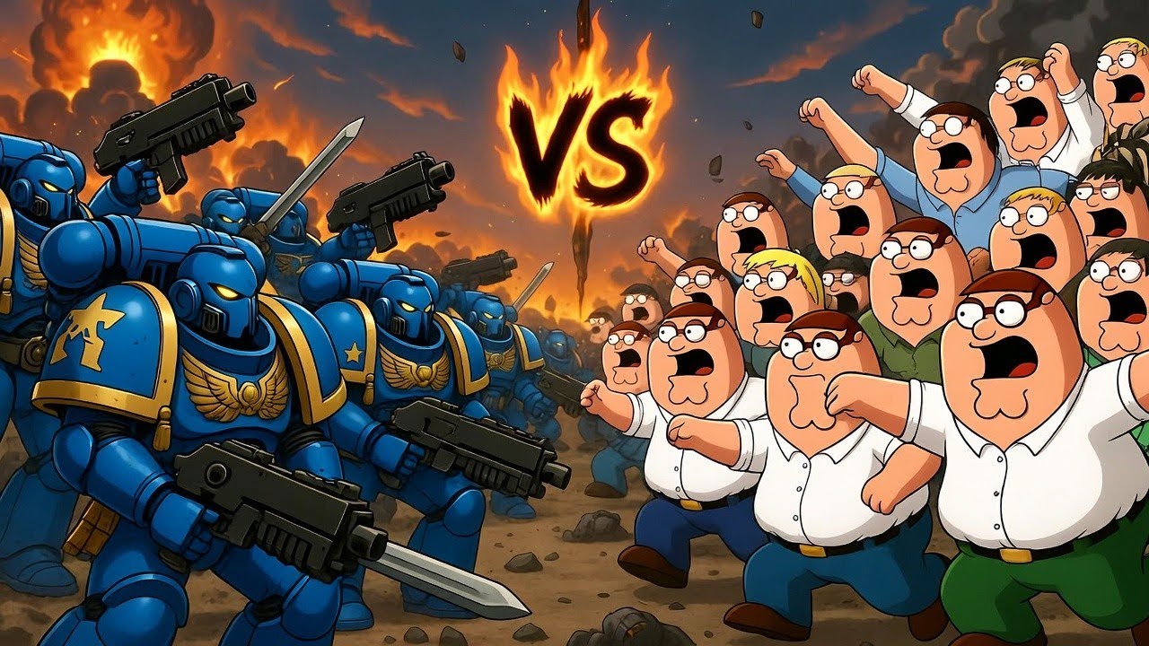 UEBS 2 - 25 ultramarine veteran vs 100000 Peter Griffin