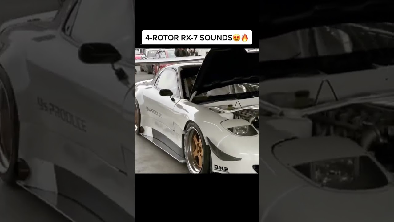 4 ROTOR RX 7 ROTARY ENGINE SOUNDS!#shorts #rx7 #mazda #jdm #drift #rotary #asmr #engineering #rotor