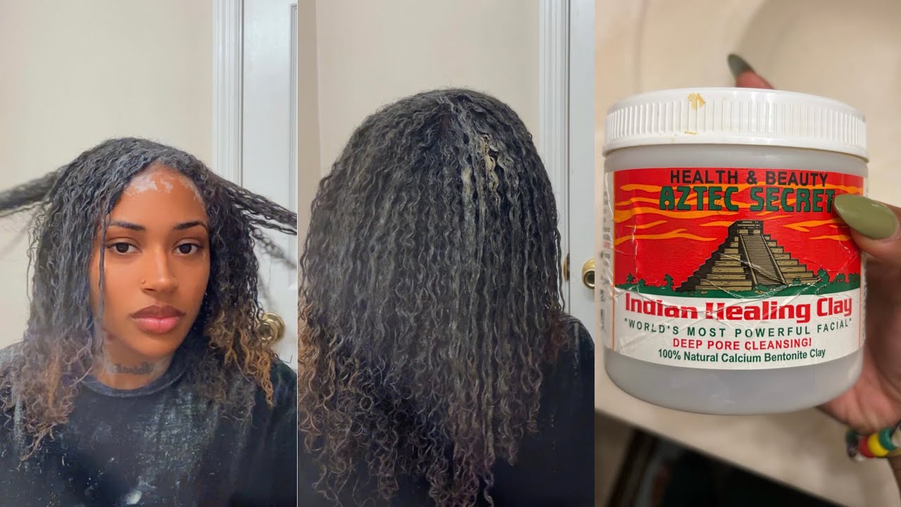 Indian Bentonite Hair Clay Mask CHANGED MY HAIR| Natural curl detox!!!