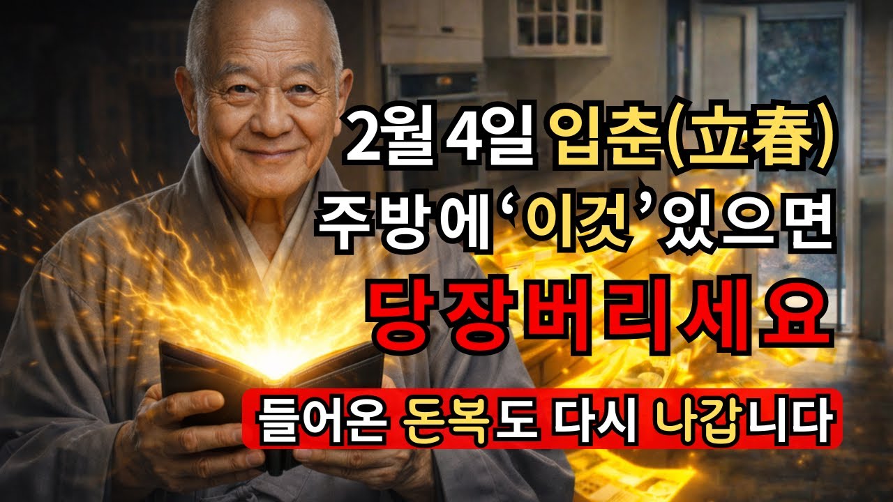 입춘 전에 제발 '이것'부터 버리세요! 안 그러면 2026년 대운, 싹 다 날라갑니다