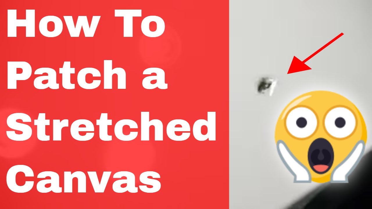 Oh no! A Hole! How To Patch a Canvas // How to repair a tear in stretched canvas