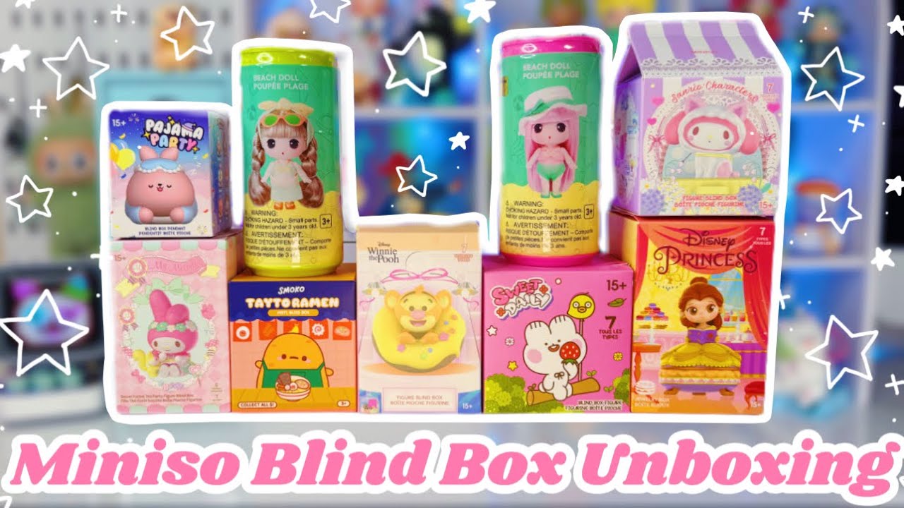 MINISO BLIND BOX UNBOXING *♡* POUPEE?? SANRIO, DISNEY, AND MORE!!