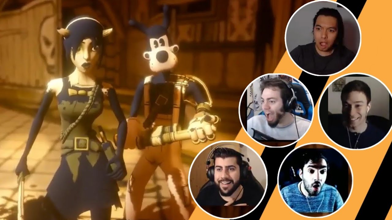 Reacciones de Youtubers al Final del Capitulo 4 Bendy and The Ink Machine